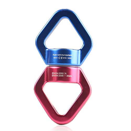 Extsud Gancio Girevole 30 KN Girella Connettore Cuscinetto Sigillato 360°Rotore per Corda Amaca Altalena Yoga Arrampicata su Roccia