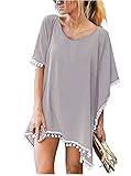 ➢ Diseño suelto y medio transparente, protege su piel del sol. Máquina y lavado a mano disponibles, obténgalo y disfrute de su verano!