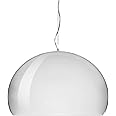 Kartell FL/Y Lampada a Sospensione E27, 15 W, Bianco Lucido, Diametro 52cm
