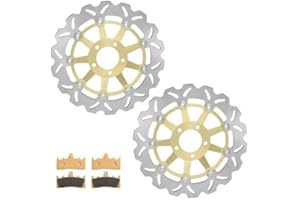 T | TARAZON TARAZON 2x pour Kawasaki ZX6R ZX-6R Ninja 600 98-01/ Ninja 636 2002/ ZX9R Ninja 900 1998 1999/ GPZ 900R 99-02 Moto Disques de Frein Avant et Plaquettes