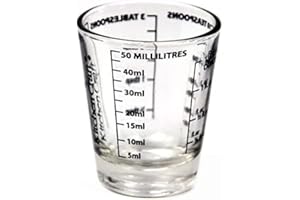 WESTCRAFT Verre doseur, mini tasse de mesure en verre, verre gradué 50 ml