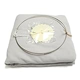 KING DO WAY Betthimmel Baldachin aus Baumwolle Leinwand Deko,Bett-Überdachung für Baby-Kind-zelte aus Cotton Canvas,als Mückenschutz Moskitonetz Insekten-Malaria Schutz,Hohe 240cm,Elephant Grau - 5