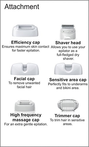 Braun Silk-épil 7 Epilierer 7-561, 6-teilig, flieder - 5