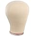 Kissmywig Canvas Cork Model Head for Fixing Wigs / Hats Block Stand 22"