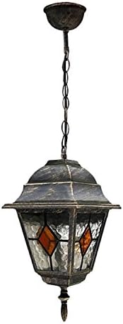 Traditional Outdoor Pendant Ceiling Light / Garden Lantern / Outdoor Lighting / Antique Gold IP43 rated 2/4/801