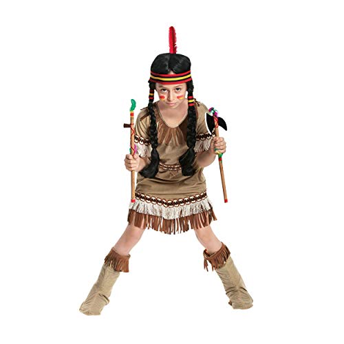 Kostümplanet® Indianer-Kostüm Kinder Mädchen Indianerin Kleid Karnevals-Kostüme Squaw Kind Outfit Fasching Verkleidung Fasching Kinderkostüm Größe 152