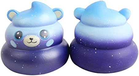 Toamen Newest Super Slow Rising Squishies Toy, Lovely 13cm Jumbo Kawaii Galaxy Strawberry Scented Squishy Charm Slow Rising Stress Reliever Toy Exquisite Kid Soft Toy Key Cell Phone Pendant Strap Gift Home Décor (Bear Poo)