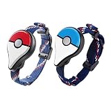 YouN Bluetooth-Armbanduhr, interaktives Spielzeug für Pokemon Go Plus, 2 Stück 45.00 * 30.00 * 18.00mm rot, blau