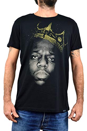 Faces T-Shirt Uomo Notorious B.I.G. Stampa Serigrafica Manuale AD Acqua (XXL Hombre)