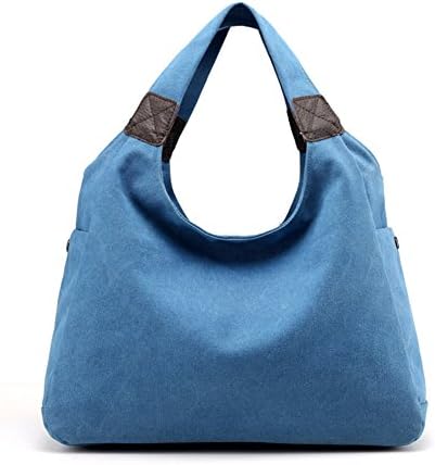 Womens handbags,single shoulder /canvas bag,leisure bag-Blue large