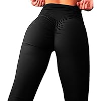 FRAUIT Donna Skinny Eleganti Pantaloni Vita Alta Yoga Tinta Unita Anca Stretch Pants Elastico Fitness Running Leggings Jogging Sportivi Workout Gym Slim Esecuzione Palestra