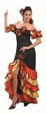 SPANISH FLAMENCO LADY, LATIN AMERICAN DANCER FANCY DRESS OUTFIT COSTUME, SIZE: ONE SIZE