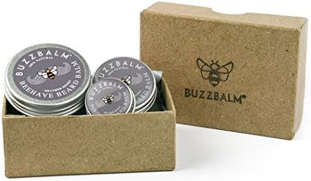 Natural Beard Balm Gift Set - For Your BEELoved Man 3 Beard Moisturiser Gift Box (4g, 8.5g and 30g)