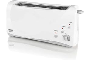 HAEGER BULGARI - Tostadora Multifunción con 1000W - Ranura Extra Larga, Control de Tostado - 6 Posiciones, 3 Funciones: recalentar, descongelar y cancelar, Impulso Extra para pequeñas rebanadas