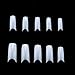 MAKARTT False Nails Acrylic Nail Tips Well Less Half Cover Natural Color 500pcs 10 Sizes DIY Salon