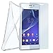 Produktbild Silikon-Hülle für Sony Xperia M2 + Panzerglas Set [360 Grad] Glas Schutz-Folie mit Back-Cover Transparent Handy-Hülle Sony Xperia M2 / M2 Dual / M2 Aqua Case Slim Schutzhülle Panzerfolie