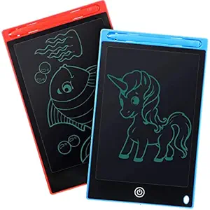 Combo LCD Writing Tablet, 8.5 Inch Electronic Writing &Drawing Board Doodle Board for Kids at Home, School, Learning Educational Toy, writing pad for kids, digital slate for kids, magic slate for 10 year kids Age 3 4 5 6 7 8 Year Old Girls Boys (Pack Of 2)