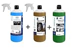 V10. Eficaz limpia salpicaderos y plásticos profesional efecto mate y limpicristales para interiores y exteriores. En el exterior elimina tanto capas de aceite y hollín como restos de suciedad de insectos; en el interior capas de grasa, huellas digitales y restos de nicotina.