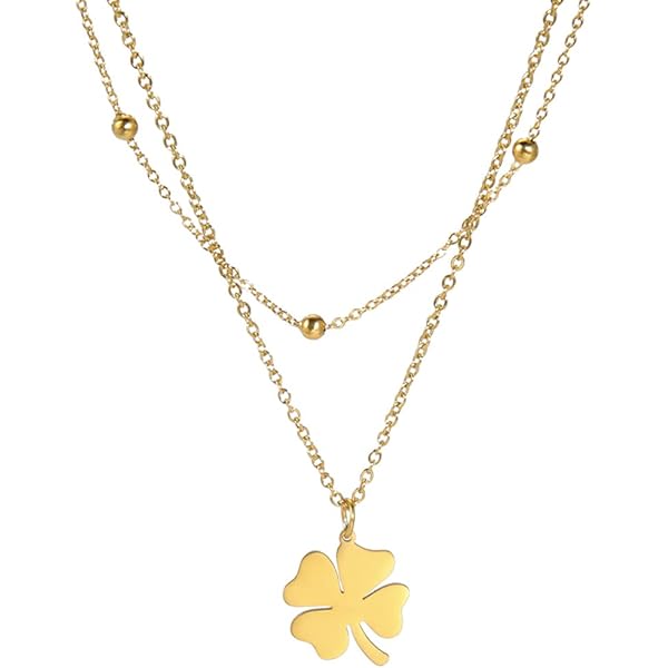 Gouden ketting met klaver hangers kopen? klaver hanger | Christian
