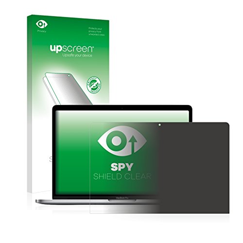 upscreen Spy Shield Clear Blickschutzfolie Apple MacBook Pro 13" (2016) - Schutz der Privatsphäre, Kratzfest