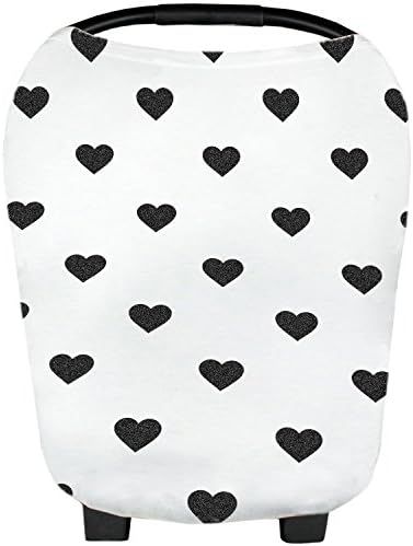 Baby Car Seat Cover Canopy and Nursing Cover Multi-Use Stretchy 4 in 1 Shopping Cart or Breastfeeding Cover Up – Soft, Breathable Swaddle Blanket for Infants, Newborns, Toddlers