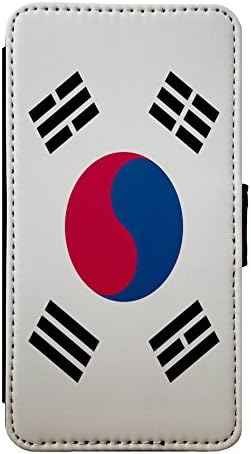 Republic of Korea Korean Flag Leather Flip Phone Case Cover - Wallet - For (Samsung Galaxy S6 Edge)