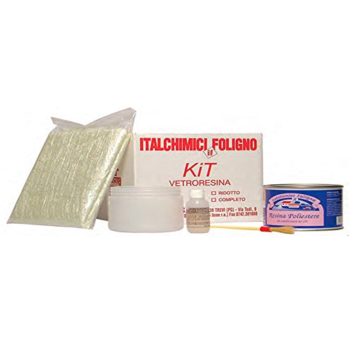 Kit de fibra de vidrio para reparar carrocería y carenado de moto y coches - Material: resina - 70632