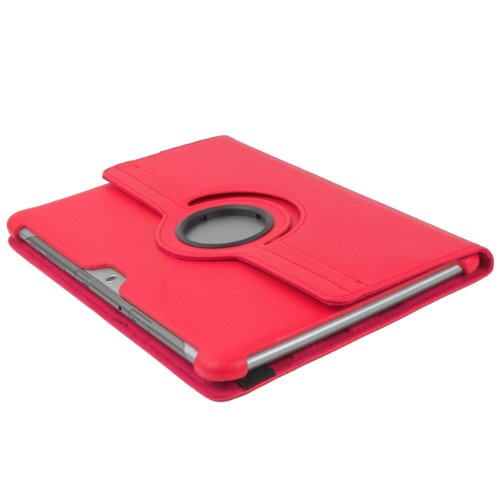 Edle 360 ° Standtasche für SAMSUNG GALAXY TAB 2 10.1 P5100 P5110 Hülle Schutz Etui Tasche Cover Case (Rot) - 3