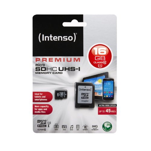 Intenso Micro SDHC 16GB Class 10 Speicherkarte inkl. SD-Adapter (UHS-I) - 2