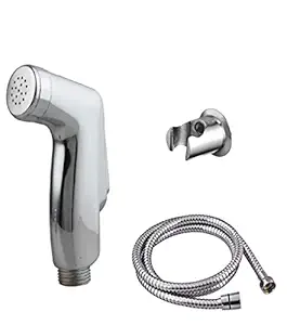 HPF Make in India ABS Health Faucet Cer-ea Sprayer Gun with Stainless Steel Tube with Brass Nuts and Hook