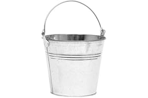 FloristryWarehouse Decorative Galvanised Bright Metal Bucket 14cm/5.5 inches Tall