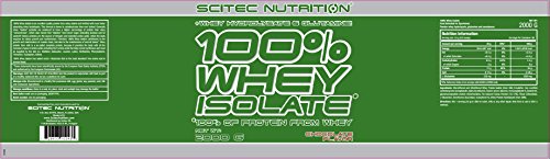 100% whey isolate suplemento nutricional de proteinas con sabor de chocolate