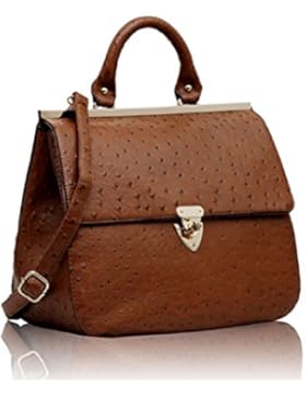 GetThatBag® Tracy Frauen-Strauß-Flip & Twist Lock Suffolk Handtasche