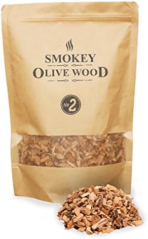 Smokey Olive Wood 1.7Ls Olive Wood Smoking Chips, medium grain size 5mm - 1cm