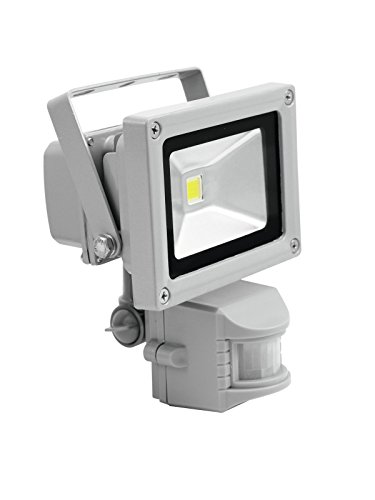 showking - LED Faro Surtur con rilevatore di Movimento 230 V/10 W, 1 X 10 W LED, IP44, 120 ° (WFL), 6400 K - FARETTO per SENTIERI, parcheggio/all' Aperto