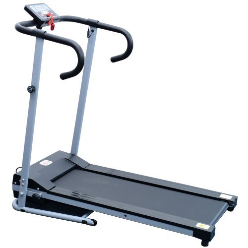 Homcom Laufband Elektrisches Fitnessgerät Klappbarer Heimtrainer mit LCD-Display 150 kg Belastung 500 W, schwarz-silbergrau, B1-0097