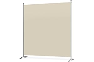 ‎ANGEL LIVING Angel Living Paravent 1-Piece Divider, Room Divider, Room Divider, Indoor Privacy Screen, Wall Screen for Offices, Balcony, Bedroom, Outdoor Garden (Beige, 162 x 180 cm)