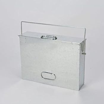 Inglenook Fireside Galvanised Metal Hot Ash Box Carrier Bin