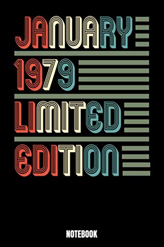 Preisvergleich Produktbild January 1979 Limited Edition Notebook: Birthday Notebook, Planner, Journal, Diary, Planner, Gratitude, Writing, Travel, Goal, Bullet Notebook / Size 6 ... especially made for you, your family and fr