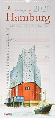 Der Hamburger. Wandkalender 2020. Monatskalendarium. Spiralbindung. Format 21 x 45 cm