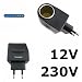 Produktbild Eurosell - Netzadapter 230V 12V KFZ Heim Strom Netz 12 V Auto Adapter Stecker Umwandler Umwandlung Universal Netzteil Ladegerät Zigarettenanzünder Buchse - Neue Version 2017