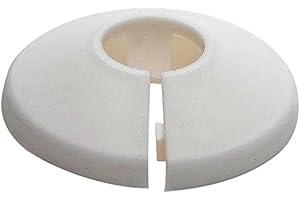 Merriway BH01936 15 mm Plastik-Rohrrosette, Weiß, 4 Stück