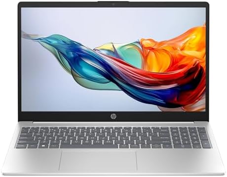 HP Laptop 15-fc0023sl, PC Portatile 15", Display FHD, Notebook, (AMD Athlon Silver 7120U, RAM 8GB, SSD 128GB, Windows 11), Computer Portatile, Uso quotidiano, Tastiera Italiana, QWERTY, Argento