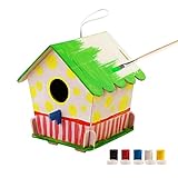 pinturas juguetes mexicanos ¡CASA DEL PÁJARO DE DIY! La tabla de madera de tres capas monta esta casa del pájaro, fácil componer con la instrucción detallada. Los niños pueden pintar a su gusto con herramientas de pintura o dejado como lo es con el color de madera natural, que es similar al color de los árboles y las aves pueden amar a ir. No hay herramientas de pintura porque no se permite mientras que el transporte aéreo.
