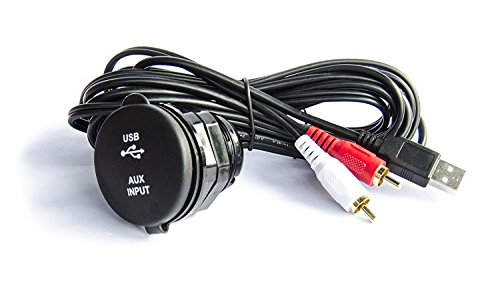 USB AUX Adapterkabel mit 2m Verlängerungskabel auf USB/Cinch - 5