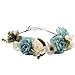 Produktbild Lazzboy 2019 Garland Frauen Handgefertigte Blumen Haarband Krone Hochzeit Kranz Braut Kopfschmuck(M,Blau)