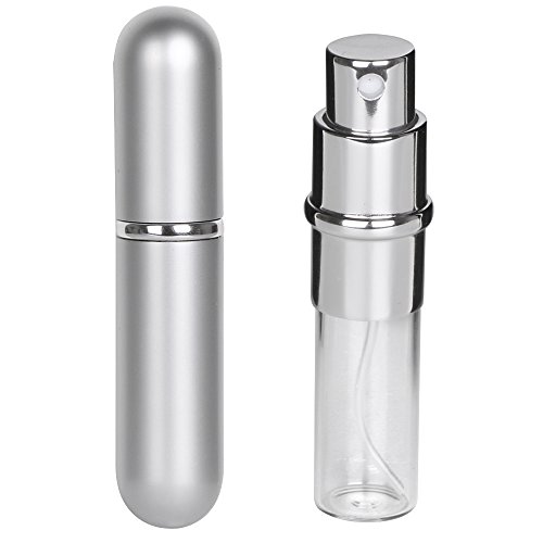 Yahee Silber Parfümflasche Duftzerstäuber Duftströmen mit 5ml für unterwegs - 4