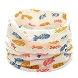 ❀❀❀Kinder Jungen und Mädchen Baumwolle Schal Baumwolle O Ring Hals Baby Schals Herbst Winter Kinder Baumwollschals Warme Schals Loop Hals wärmer