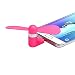Produktbild Micro USB Ventilator, FNKDOR Mini 5Pin Leise Lüfter, Für Android Phone/ Akku mit Micro usb (Typ-C brauchen Adapter) (Pink)