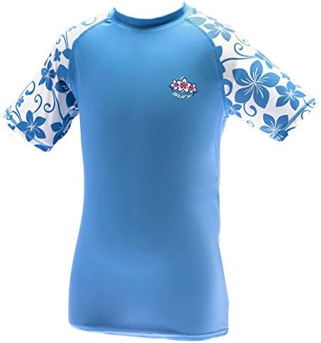 Kidz SwimmersGirls UV Sun Protection Rash Vest UPF 50+ Placid Blue